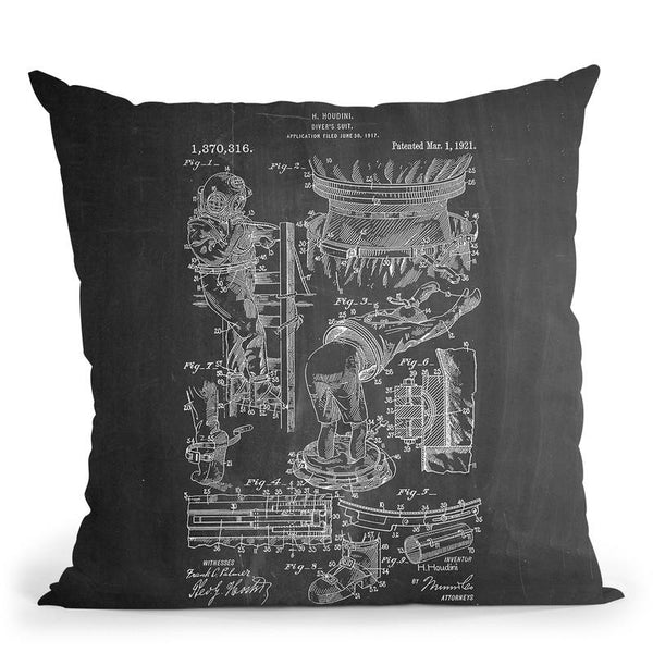 Houdini Diver Suit Throw Pillow By Cole Borders - All About Vibe