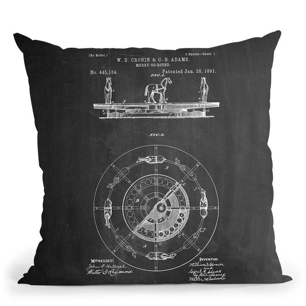 Merry Go Round Throw Pillow By Cole Borders - All About Vibe