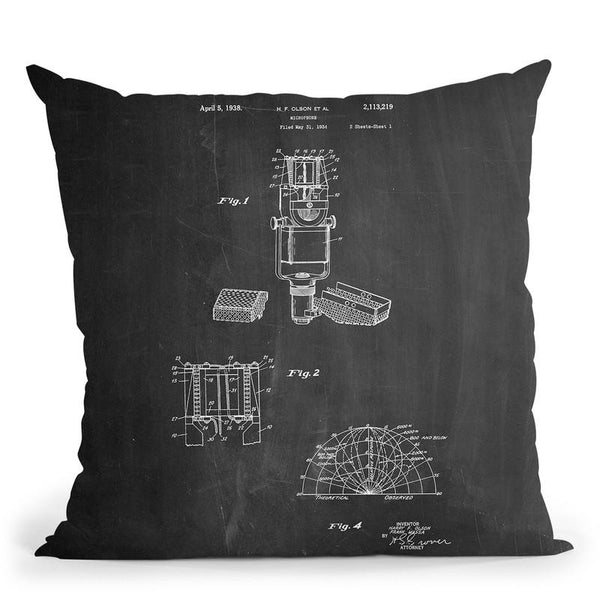 Microphone Throw Pillow By Cole Borders - All About Vibe