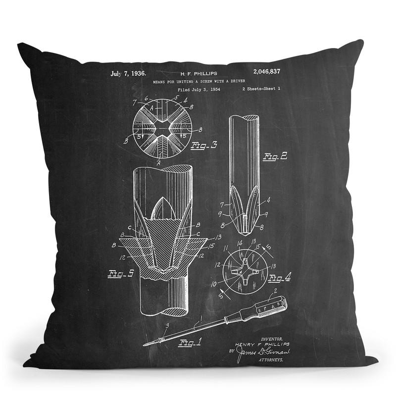 Phillips Screw Driver Throw Pillow By Cole Borders - All About Vibe