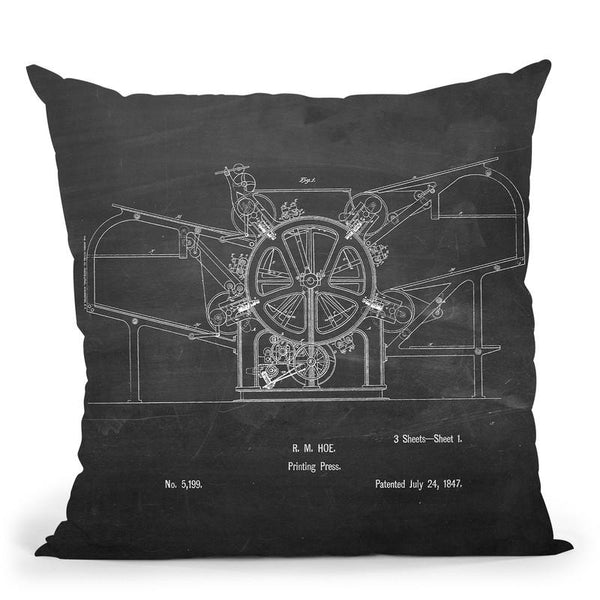 Printing Press Throw Pillow By Cole Borders - All About Vibe