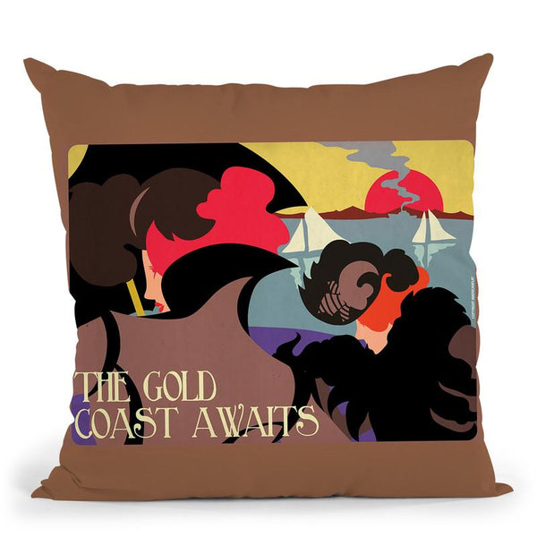 Gold Coast Throw Pillow By American Flat - All About Vibe