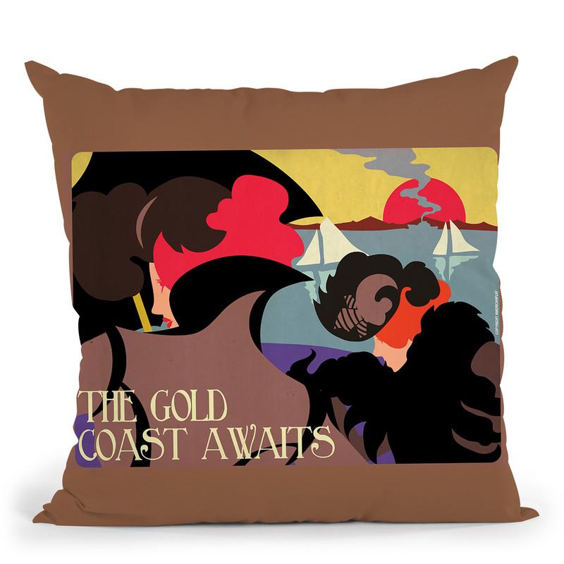 Gold Coast Throw Pillow By American Flat - All About Vibe
