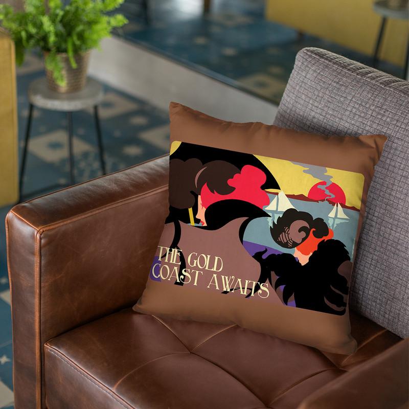 Gold Coast Throw Pillow By American Flat - All About Vibe