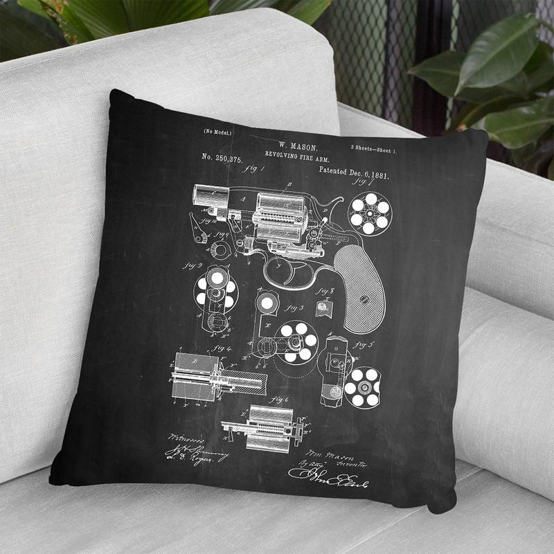 Revolver Throw Pillow By Cole Borders - All About Vibe