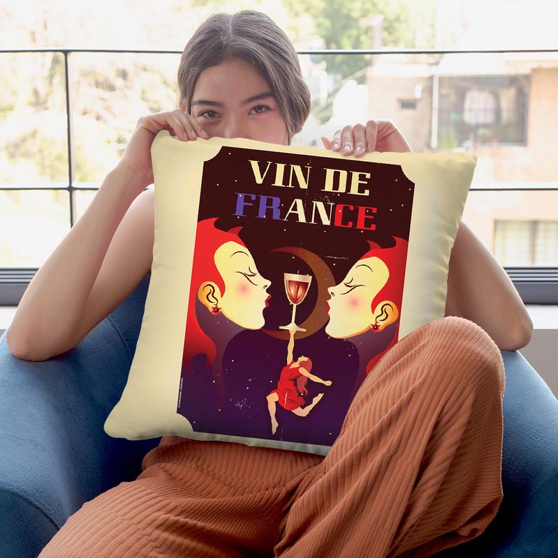 Vin De France Throw Pillow By American Flat - All About Vibe