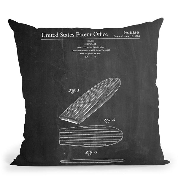 Surf Board Throw Pillow By Cole Borders - All About Vibe