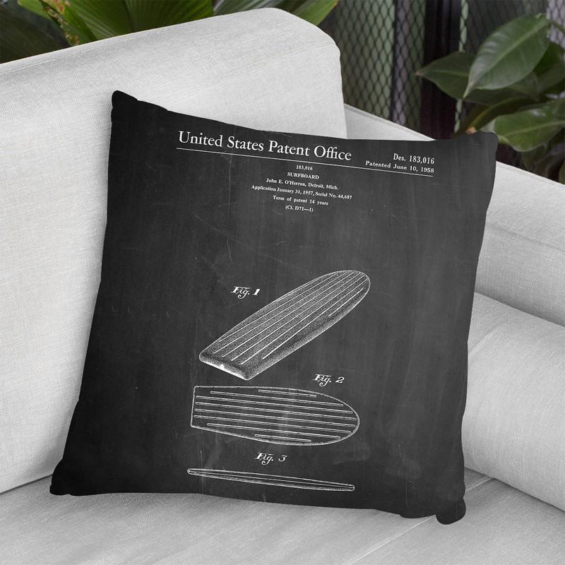 Surf Board Throw Pillow By Cole Borders - All About Vibe