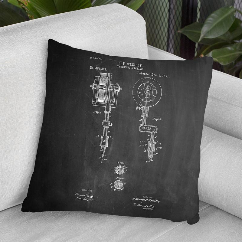 Tatto Machine Throw Pillow By Cole Borders - All About Vibe
