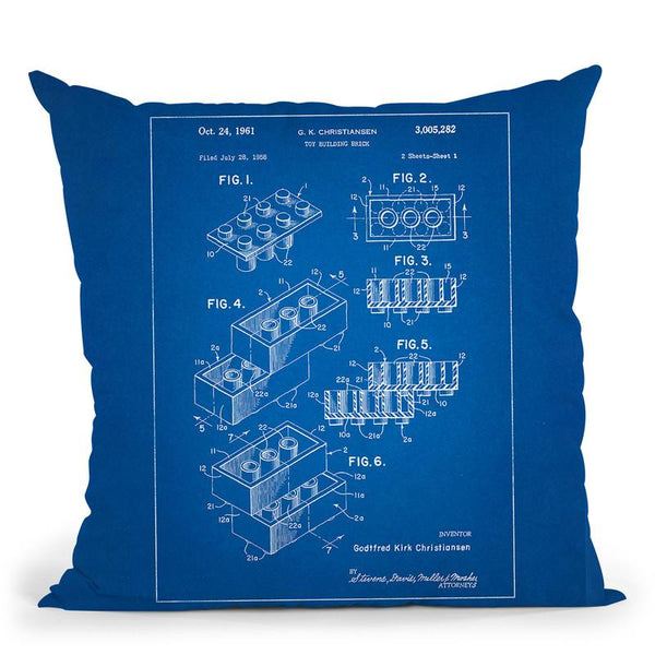 Toy Brick B Throw Pillow By Cole Borders - All About Vibe