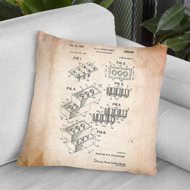 Toy Brick C Throw Pillow By Cole Borders - All About Vibe