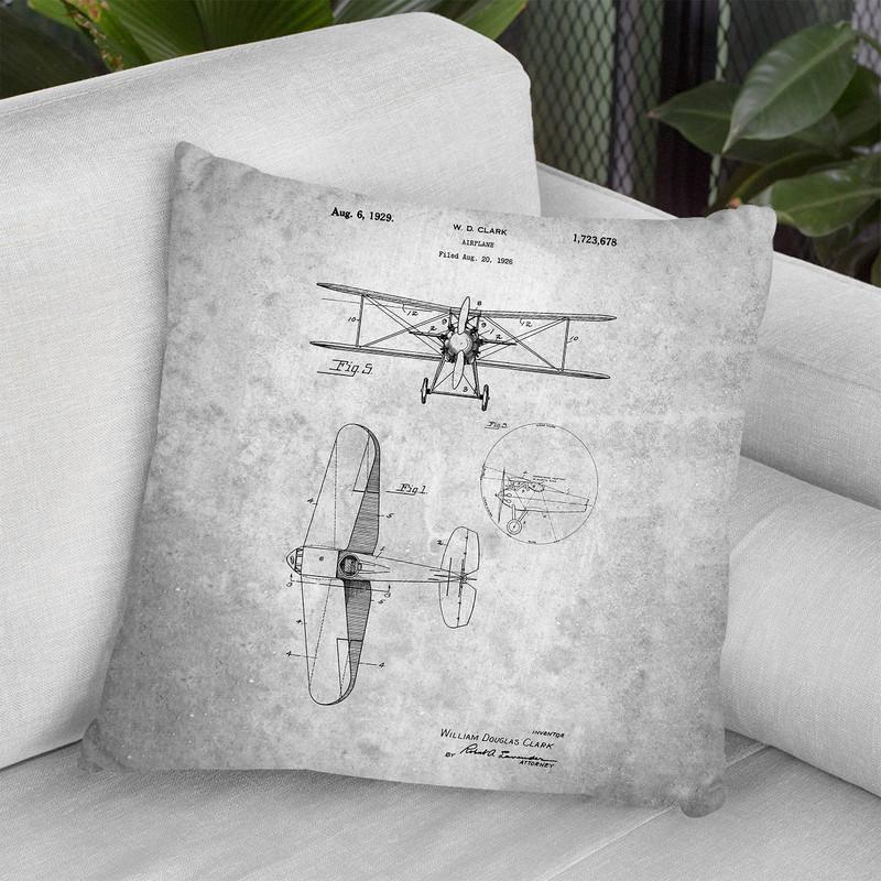 Wd Clark Plane A Throw Pillow By Cole Borders - All About Vibe