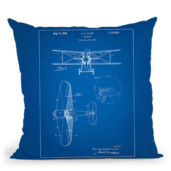Wd Clark Plane B Throw Pillow By Cole Borders - All About Vibe