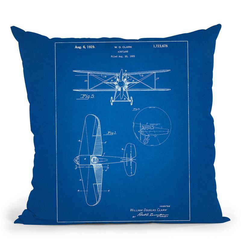 Wd Clark Plane B Throw Pillow By Cole Borders - All About Vibe