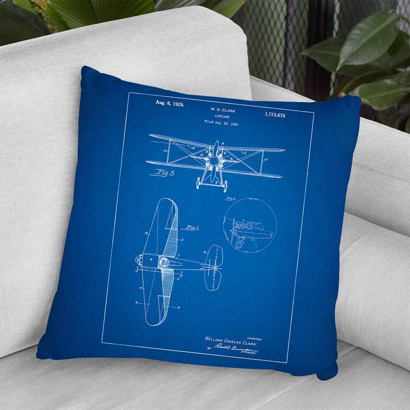 Wd Clark Plane B Throw Pillow By Cole Borders - All About Vibe