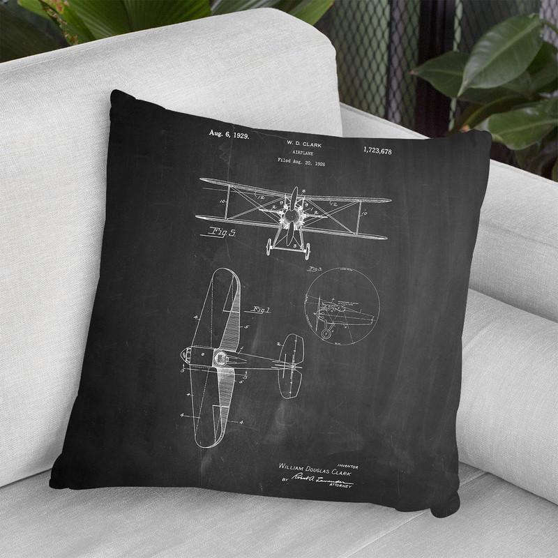 Wd Clark Plane D Throw Pillow By Cole Borders - All About Vibe