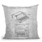 Typewriter Blueprint Throw Pillow By Cole Borders - All About Vibe