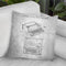 Typewriter Blueprint Throw Pillow By Cole Borders - All About Vibe