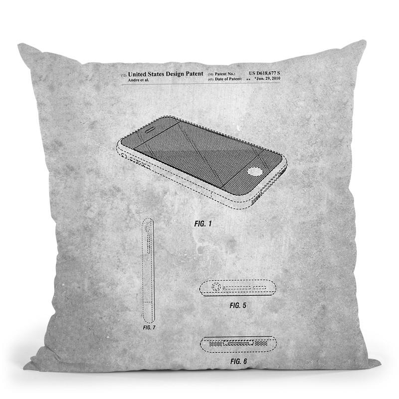 Iphone Blueprint Throw Pillow By Cole Borders - All About Vibe