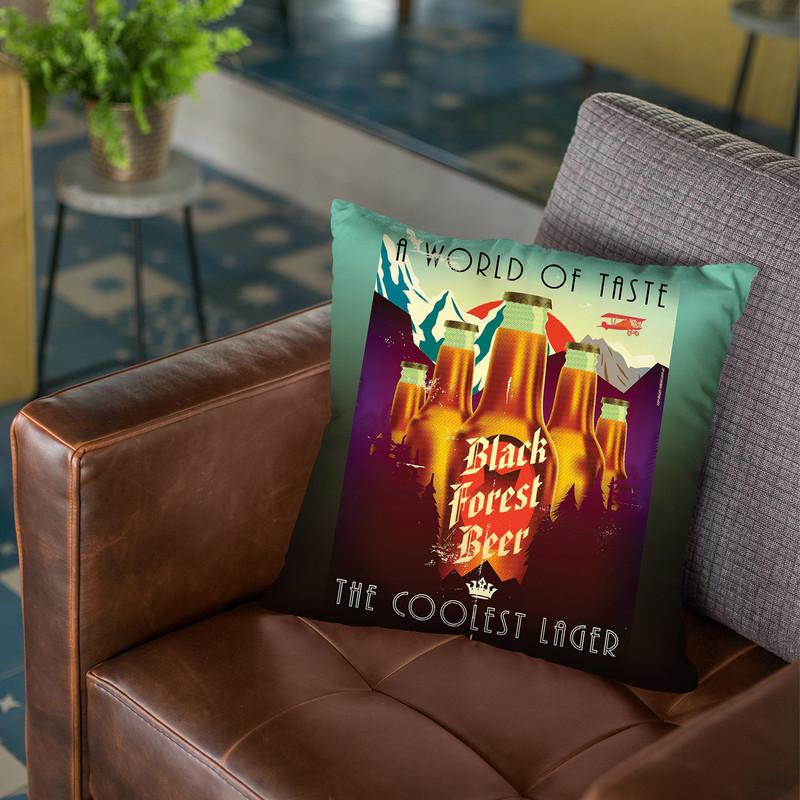 Black Forest Beer Throw Pillow By American Flat - All About Vibe