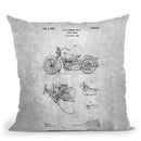 Motorcycle Blueprint Throw Pillow By Cole Borders - All About Vibe
