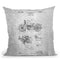 Motorcycle Blueprint Throw Pillow By Cole Borders - All About Vibe