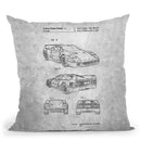 Ferrari Blueprint Throw Pillow By Cole Borders - All About Vibe