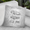 Ferrari Blueprint Throw Pillow By Cole Borders - All About Vibe