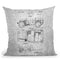 Vintage Car Blueprint Throw Pillow By Cole Borders - All About Vibe