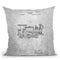 Locomotive Blueprint Throw Pillow By Cole Borders - All About Vibe
