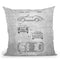 Porsche Blueprint I Throw Pillow By Cole Borders - All About Vibe