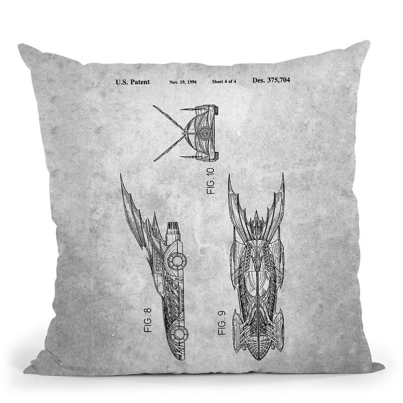 Batmobile Blueprint I Throw Pillow By Cole Borders - All About Vibe