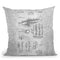 Trumpet Blueprint Throw Pillow By Cole Borders - All About Vibe