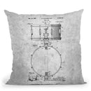 Drum Blueprint I Throw Pillow By Cole Borders - All About Vibe