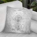 Brass Blueprint Throw Pillow By Cole Borders - All About Vibe