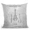 Guitar Blueprint Iv Throw Pillow By Cole Borders - All About Vibe
