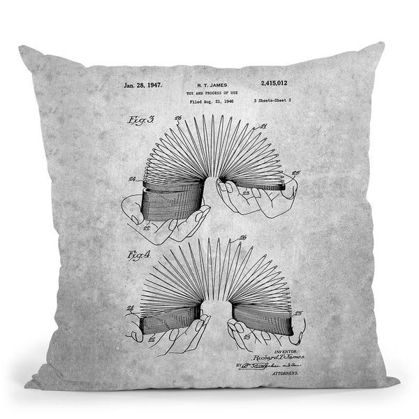 Slinky Blueprint Throw Pillow By Cole Borders - All About Vibe