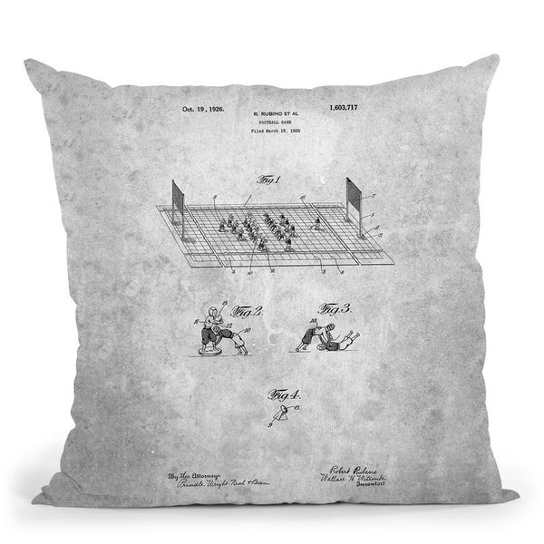 American Football Blueprint Throw Pillow By Cole Borders - All About Vibe