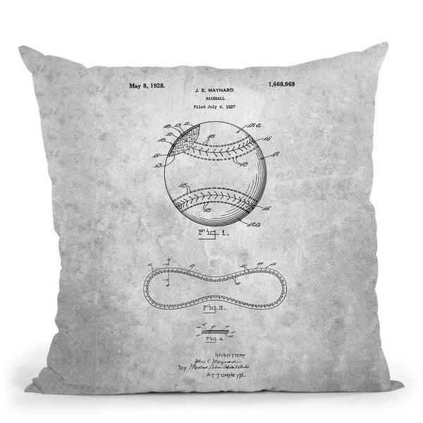 Baseball Blueprint Throw Pillow By Cole Borders - All About Vibe