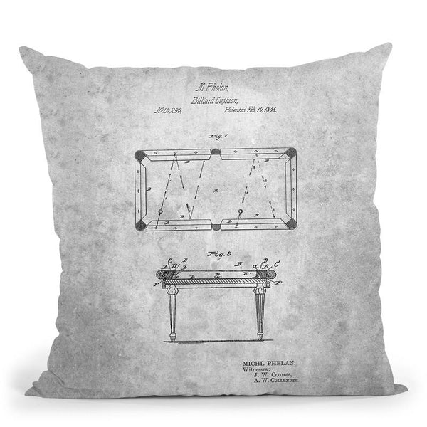 Pool Table Blueprint Throw Pillow By Cole Borders - All About Vibe
