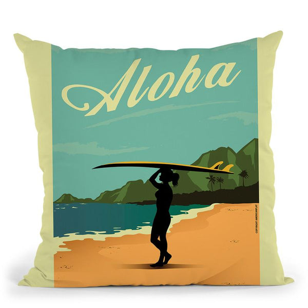 Aloha Throw Pillow By American Flat - All About Vibe