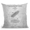 Surfboard Blueprint Throw Pillow By Cole Borders - All About Vibe