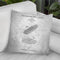 Surfboard Blueprint Throw Pillow By Cole Borders - All About Vibe