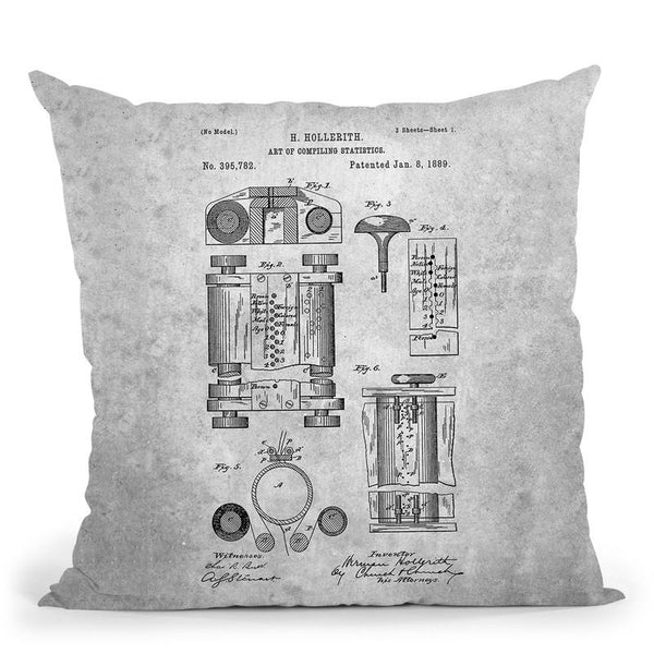 Vintage Binoculars Blueprint Throw Pillow By Cole Borders - All About Vibe