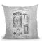 Vintage Binoculars Blueprint Throw Pillow By Cole Borders - All About Vibe