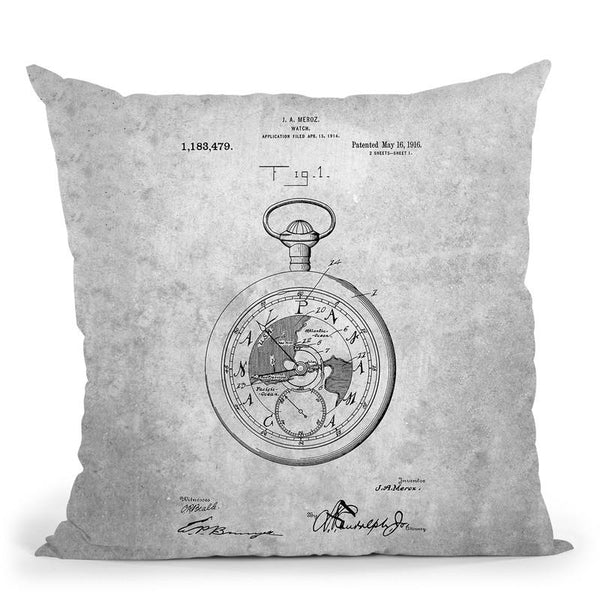 Compass Blueprint Throw Pillow By Cole Borders - All About Vibe