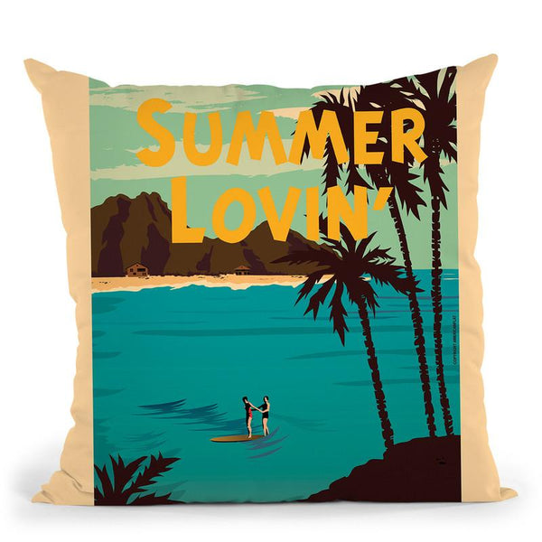 Summer Loving Throw Pillow By American Flat - All About Vibe