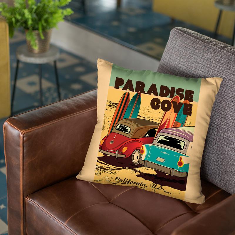 Paradise Cove Throw Pillow By American Flat - All About Vibe