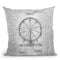 Ferris Wheel Blueprint Throw Pillow By Cole Borders - All About Vibe