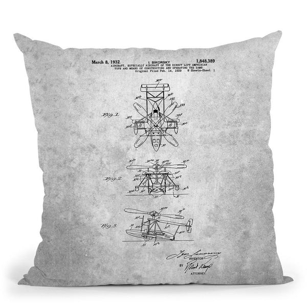 Aircraft Blueprint Throw Pillow By Cole Borders - All About Vibe